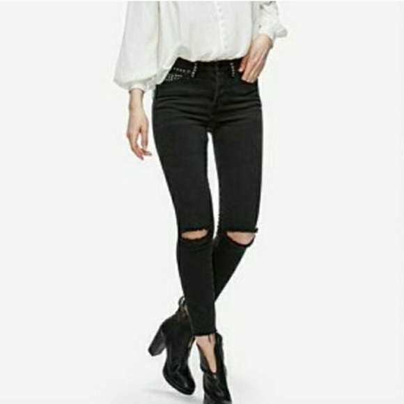 Free People Denim - NWT Free People | Payton Studded Ripped Jeans